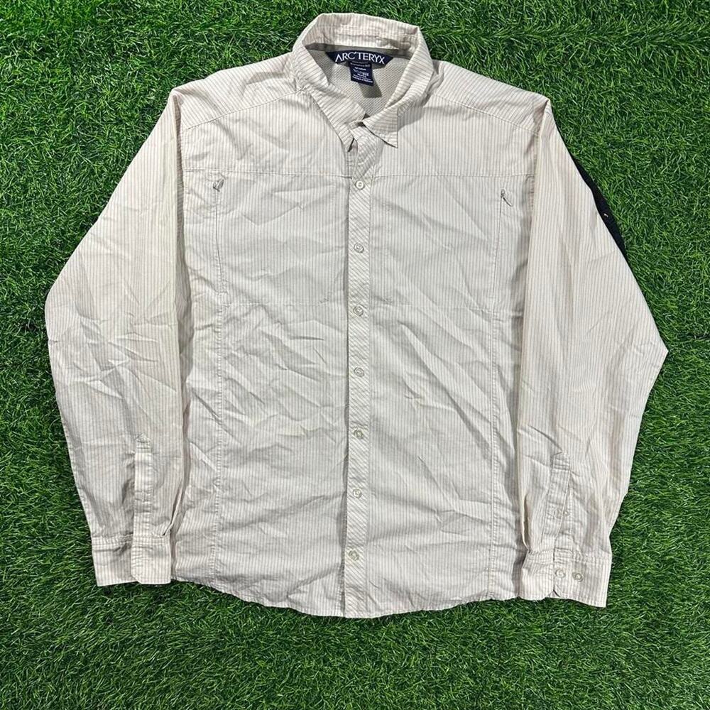 2000s Arc’teryx Striped Button-Down Shirt - XL; 23x28 (Width/Length)